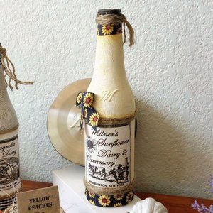 Sunflower Vase Farmhouse Sunflower Decor Decorative Bottle Vase